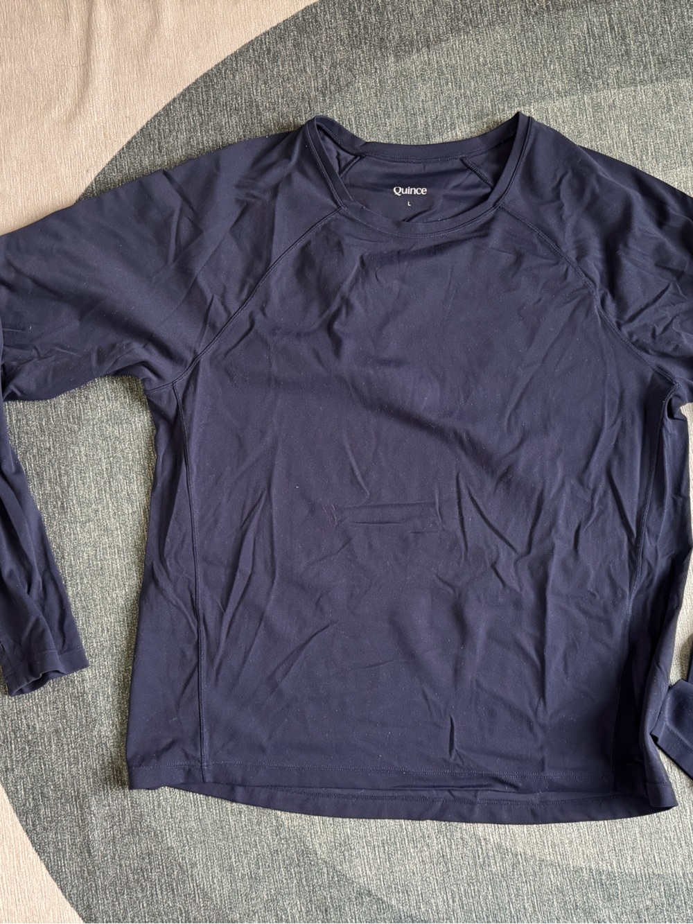 Quince Flowknit Breeze Long-Sleeve Performance shirt - navy